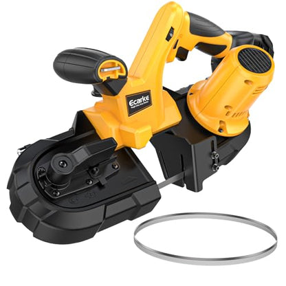 2-1/2" Cordless Band Saw Compatible with Dewalt 20V Battery (Tool Only) - color: Yellow