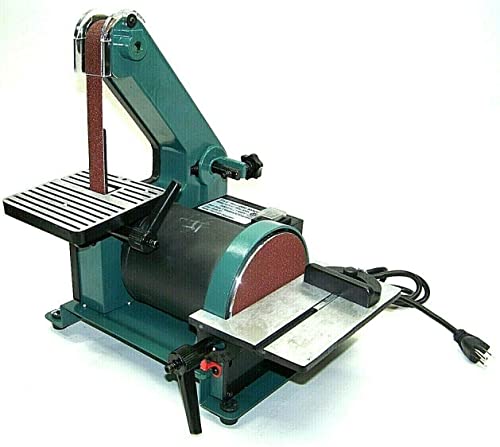 Generic 1" X 30" Belt & Disc Sander, 5" Disc, 3450 RPM, Top Bench Table, Sanding & Polishing, Multifunctional, Corded Electric, Green, 120V, 60Hz