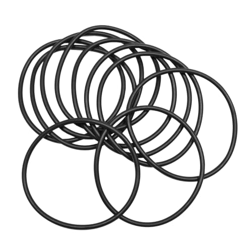 Black 10Pcs O-Rings, Nitrile Rubber O-Rings 2-15/16"(74.8mm) ID - size: 2-15/16" ID, 3-3/16" OD