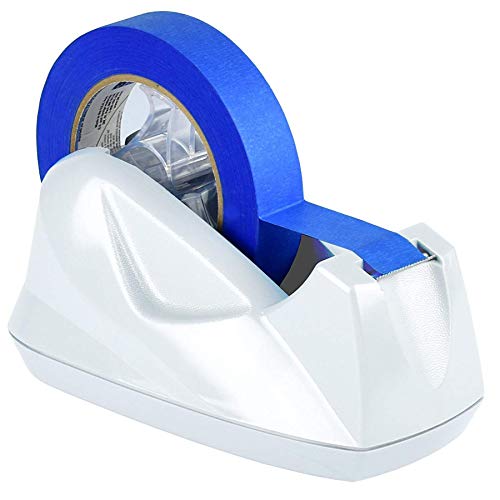 Acrimet Desktop Tape Dispenser Jumbo Size, Non-Skid Base, Plastic, White