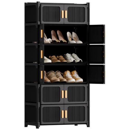 7-Tier Shoe Cabinet, 28-Pair Storage for Entryway - size: 7-Tier