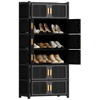 7-Tier Shoe Cabinet, 28-Pair Storage for Entryway - size: 7-Tier