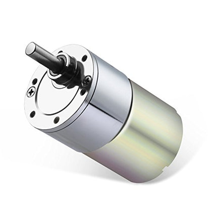 DC 12V 300RPM 기어 모터 하이 토크 전기 마이크로 속도 감소 기어드 모터 편심 출력 샤프트 37mm 직경 기어박스 - color: 300 RPM, size: 12 Volt