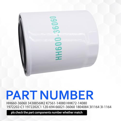 Hydraulic Transmission Filter Replaces #HHK72-14080#HH660-36060 - style: HH660-36060