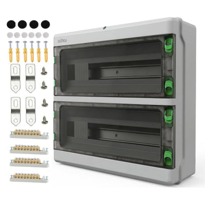 Circuit Breaker Box, IP66 Distribution Protection Box (HA-36 Way-H) - size: HA-36 - 15.8x15.3x5.1 INCH