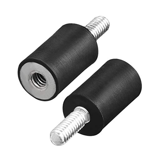 uxcell M4 Thread Male Female Rubber Mounts Vibration Isolators Shock Absorber 10mm X 15mm Black 8pcs - size: M4x10mmx15mm