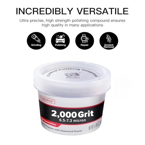 Diamond Paste Lapping Compound, 2,000 Grit, 50 G/1.76 Oz, Scratch Removal - size: 2,000Grit, style: 1.78 oz (50g)