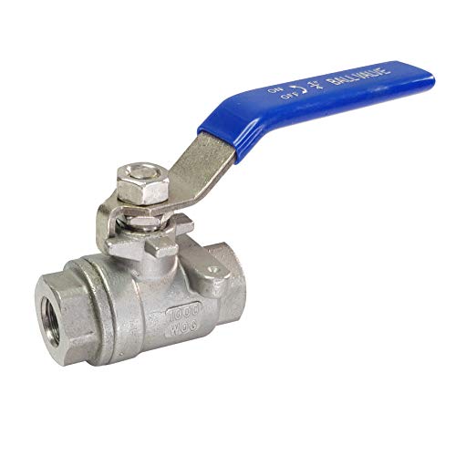 1/4" Female Ball Valve NPT Thread 316 Stainless Steel Full Port Ball Valve WOG1000 - size: 1/4 inch