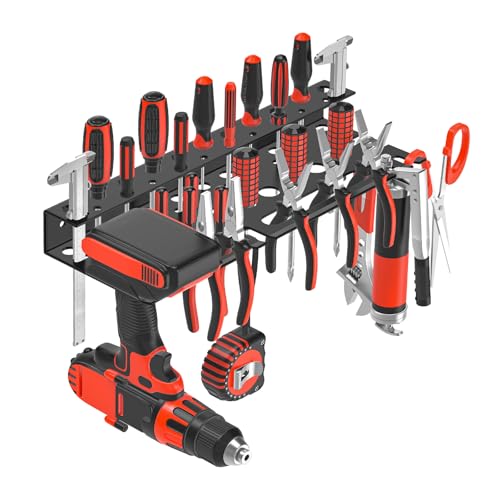 Metal Screwdriver Organizer, Wall Mount Plier Organizer Hammer Holder, Hand Tool Storage Rack for Garage Workshop Workbench(Black, 1PC) - color: Black, size: 1PC Hand Tool Holder