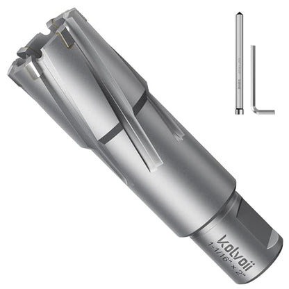 Kolvoii TCT Annular Cutter 1‑1/16" Diameter x 2" Depth, Mag Drill Bit - size: 1-1/16" x 2"