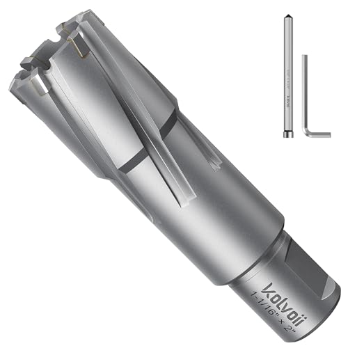 Kolvoii TCT Annular Cutter 1‑1/16" Diameter x 2" Depth, Mag Drill Bit - size: 1-1/16" x 2"
