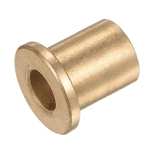 HARFINGTON 8pcs Flange Bearing Sleeve 10mmBore,16mmOD,20mm L,Bronze Bushing - size: 10mm x 16mm x 20mm