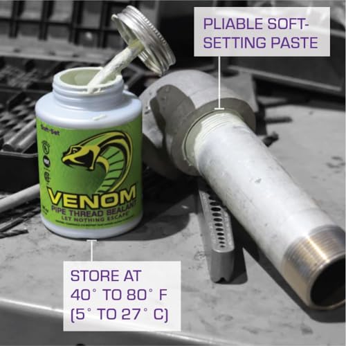 Gasoila Venom Pro-Grade Pipe Thread Sealant, 8 fl. oz., Pack of 6 - size: 8 fl. oz. (Pack of 6)