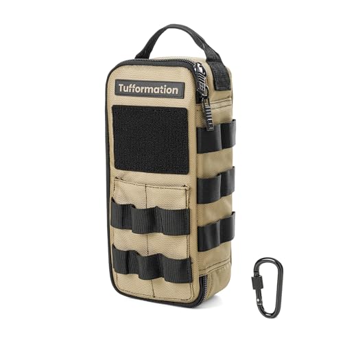 Tufformation Heavy Duty Small Tool Bag Pouch, Utility Organizer Case - color: Tan