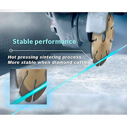 LSS 4 Inch Diamond Saw Blade,Dry or Wet Cutting Saw Blades for Sharp Cutting Concrete Stone Brick Masonry,Broadened Cutter Head - size: 4" LSS