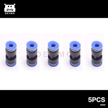 DEVMO 5PCS 4mm To 4mm Tube Air Pneumatic Push In Straight Gas Fittings Plastic Quick Connectors Fitting - size: 4mm To 4mm Tube