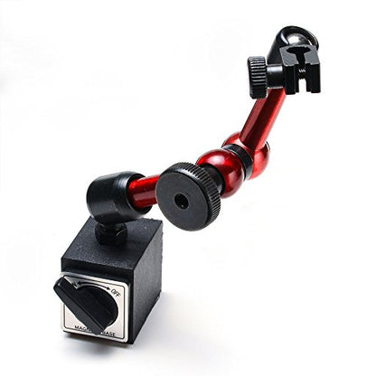 AGPtek® 3-Joint Red Adjustable Magnetic Base Holder for Digital Dial Indicator