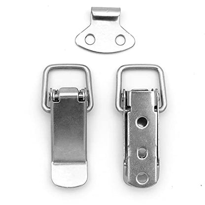 4Pack Spring Loaded Toggle Latch for Cabinet, Wooden Case, Box, Chest - color: Silver