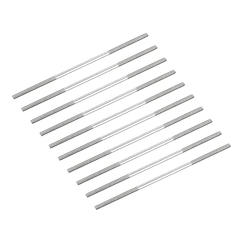 METALLIXITY Double Ended Stud Screws (M3 Thread 100mm Length) 10pcs, 304 Stainless Steel Dual Threaded Rod Bolts - for House Maintenance - size: M3x100mm