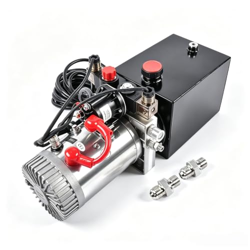 12V Hydraulic Power Unit Pump, 4 Quart Double Acting - color: Double Acting, size: 4 Quart