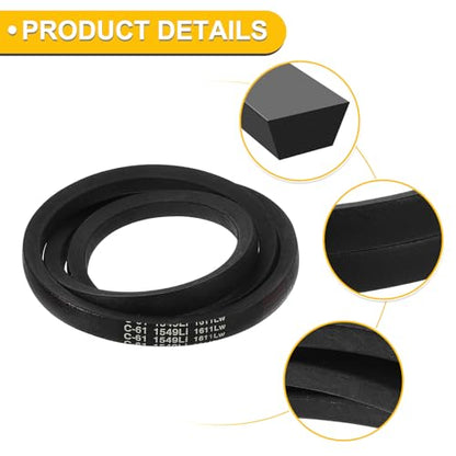 uxcell C61 Drive V-Belt 61 Inch (1549mm) Inner Circumference x 22mm Width x 14mm Height, Rubber V Belt for Power Transmission - size: C61