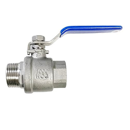 3/4" Male to Female Thread Full Port Ball Valves NPT 304 Stainless Steel for Water Oil Gas WOG1000 - size: 3/4 Inch