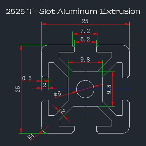 IXGNIJ 1010/10 Series 1 Inch x 1 Inch T Slot Aluminum Extrusion (25mmx25mm) European Standard Anodized for 3D Printer Parts and CNC DIY Silver 1000mmX4 - color: Silver, size: 1000mm(39.4'')