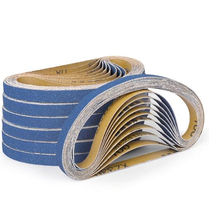 10-Piece Premium 1 x 30 Inch Zirconia Sanding Belts 120 Grit - color: 120 Grit, size: 1x30 Inch