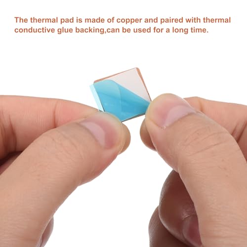 MECCANIXITY Heatsink Copper Sheet Shim, 1.5mm Thickness Pad with Thermal Conductive Adhesive Tape for Desktop Computer GPU CPU Cooling Patch 5 Set - size: 1.5mm
