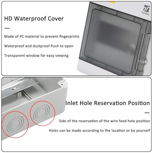 6 Way Waterproof Breaker Box for Indoor/Outdoor Settings - size: 6Way