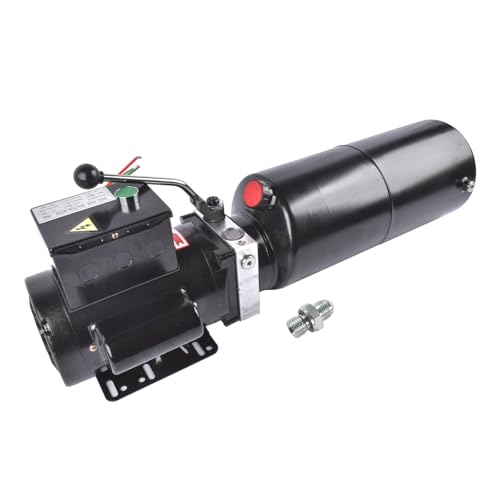 110V Car Lift Hydraulic Power Unit, 2.2KW 10 Quart/2.64Gal Steel Tank Single Acting Hydraulic Pump, 2.1CC/Rev Displacement 23MPa Adjustable Pressure Solenoid Operation for Auto Lift Post - size: 2.64 Gal/10 Qt