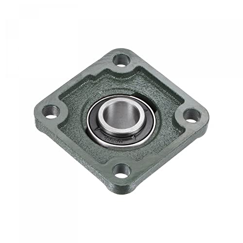 uxcell UCF205 Flange Block Bearings 25mm Bore Cast Iron Bearing Unit Set - size: 25mm