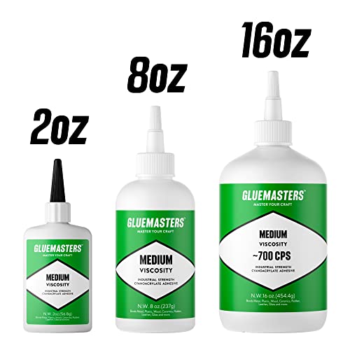 Industrial Grade Cyanoacrylate Adhesive - Medium Viscosity Super Glue for Woodworking, 3D Printing - style: 16OZ 700 CPS MEDIUM