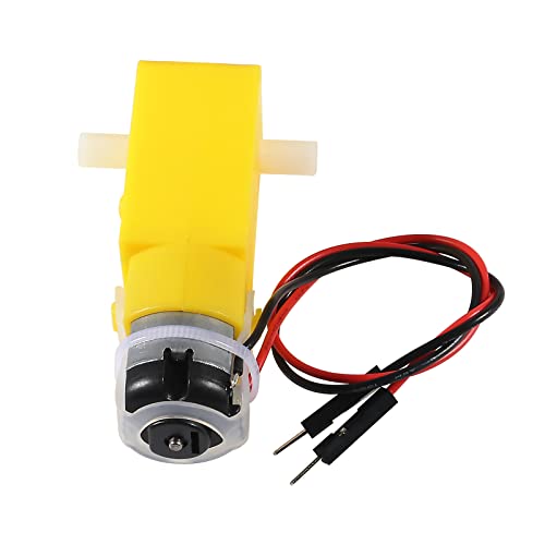 DIANN 4 Sets DC Gearbox Motor TT Motor 200RPM Tire Wheel DC 3-6V 1:48 Male Connector with 2pcs L298N Motor Drive Controller Board and Cables M/F M/M F/F - style: 4 Sets Motor with L298N