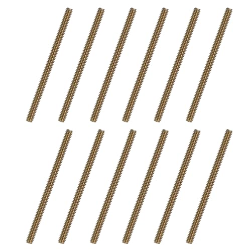 uxcell 12pcs Fully Threaded Rods 1/4x3-1/4 All Thread Studs Long Threaded Screw Carbon Steel for Furniture Garden Railing Mounting Assembly Fastening Frame Connection Colorful Zinc - size: 1/4x3-1/4"