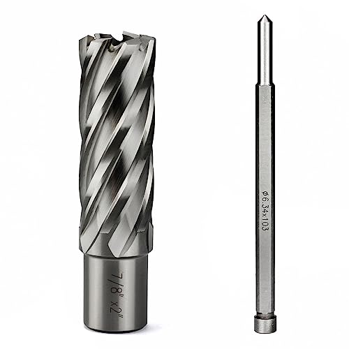 Annular Cutter JESTUOUS 3/4 Inch Weldon Shank 7/8 Cut Dia 2 Cut Depth