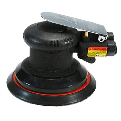Professional Heavy Duty 5" Dual Action Random Orbit Air Sander, Orbital Pneumatic Palm Sander -Composite Design, Low Vibration - size: 5inch