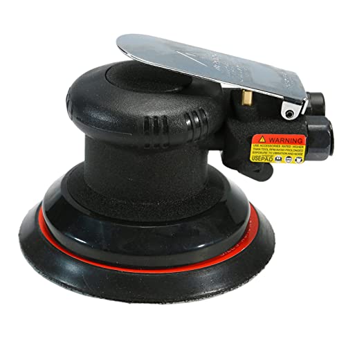 Professional Heavy Duty 5" Dual Action Random Orbit Air Sander, Orbital Pneumatic Palm Sander -Composite Design, Low Vibration - size: 5inch