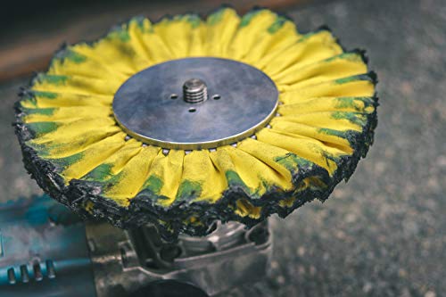 Renegade Products 9" X 3" X 5/8" Airway Buffing Wheel for Metal Polishing Aluminum & Stainless Steel for Wheels, Tanks & Bumpers (Yellow)