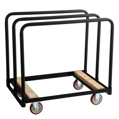 Steel Panel Truck, Drywall Cart W/ 5” PU Swivel Wheels, Heavy-Duty Panel Dolly Cart W/ 1500 LBS Capacity, for Handling Wall Panel/Lumber/Folding Table/Sheetrock， 36" L X 24" W