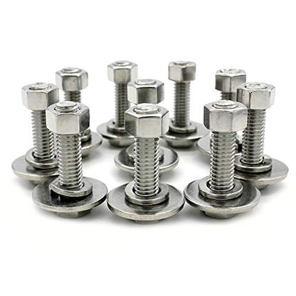 Bolt Fullerkreg 5/16-18x1 Stainless Steel Hex Head Screws Bolts - size: (10 Sets) 5/16x1"