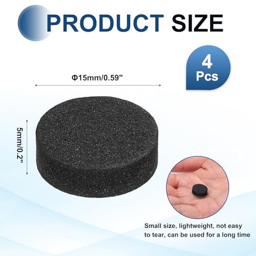 MECCANIXITY 4 Pcs Single Sided Speaker Isolation Feet Pads, 15mmx5mm Non Slip Foam Shock Absorption Base Pad Amplifier Stand Feet Mat for Speaker HiFi Home Theater Sound System, Black - size: 15mmx5mm