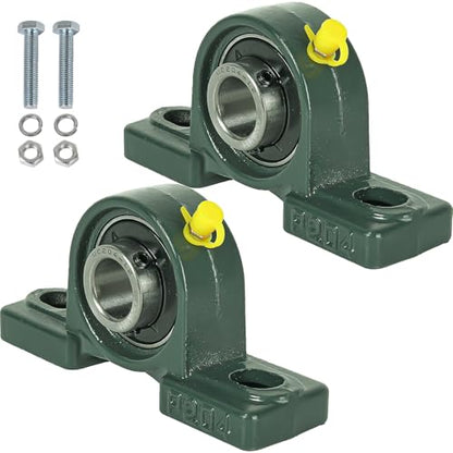 AR-PRO 2-Pack UCP204-12 Mounted Pillow Block Ball Bearing - Bearing Steel Bearings 3/4" Bore with Solid Cast Iron Base - Self Alignment - size: UCP204-12
