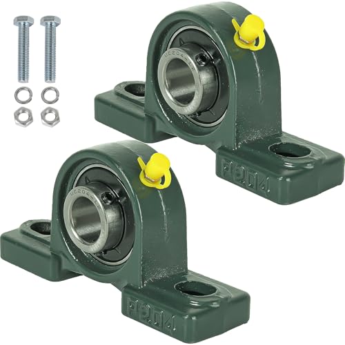 AR-PRO 2-Pack UCP204-12 Mounted Pillow Block Ball Bearing - Bearing Steel Bearings 3/4" Bore with Solid Cast Iron Base - Self Alignment - size: UCP204-12