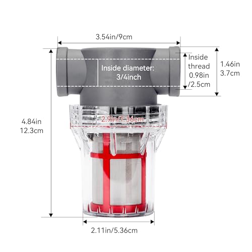 3/4'' Female NPT in-Line Strainer - Garden Hose Filter for High Pressure Washer, Sediment Filter with 200 Mesh Stainless Steel Screen (3/4'' 200 Mesh) - style: 3/4'' 200Mesh