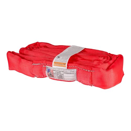 Flexi-Grip Red 6 ft Endless Round Sling, 13,200 lb. Vertical Capacity, Heavy Duty Lifting Sling, USA Made - color: 05 Red - Vertical Capacity 13,200 lbs, size: 6FT