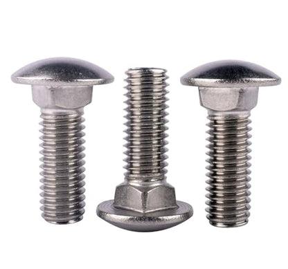 5/16-18 x 1-1/4" Carriage Bolts Screws, Round Head Square Neck, 304 Stainless Steel 18-8, UNC Coarse Fully Thread, Quantity 10Pcs - size: 5/16-18 x 1-1/4" (10 Pcs)