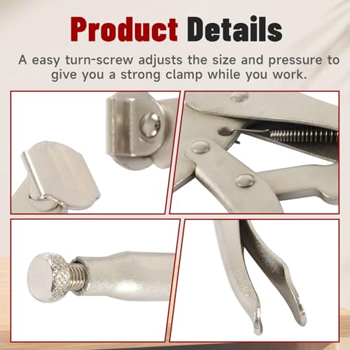 findmall 11 Inch Locking C-Clamp 5Pack Locking Pliers Adjustable Welding Clamps Vise W/Regular Tip and Swivel Pad for Shop Home Farm and Automotive - size: 11 in
