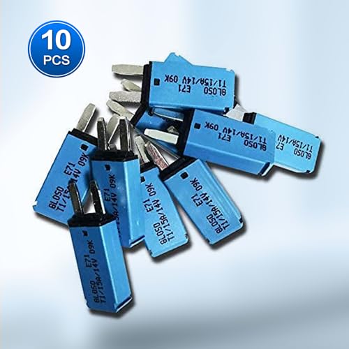 DC 10 PCS 15 Amp Auto-Reset ATM Mini Circuit Breaker （10A-30A） Blade Fuses Assortment Kit for Boat Marine RV Yacht Battery Trailer Bus Truck - style: 15A