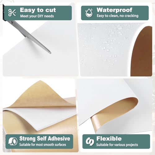 FONUNO Neoprene Foam Padding with Adhesive Closed Cell Foam, White - color: White, size: 12" Wide x 59" Long x 3/4" Thick